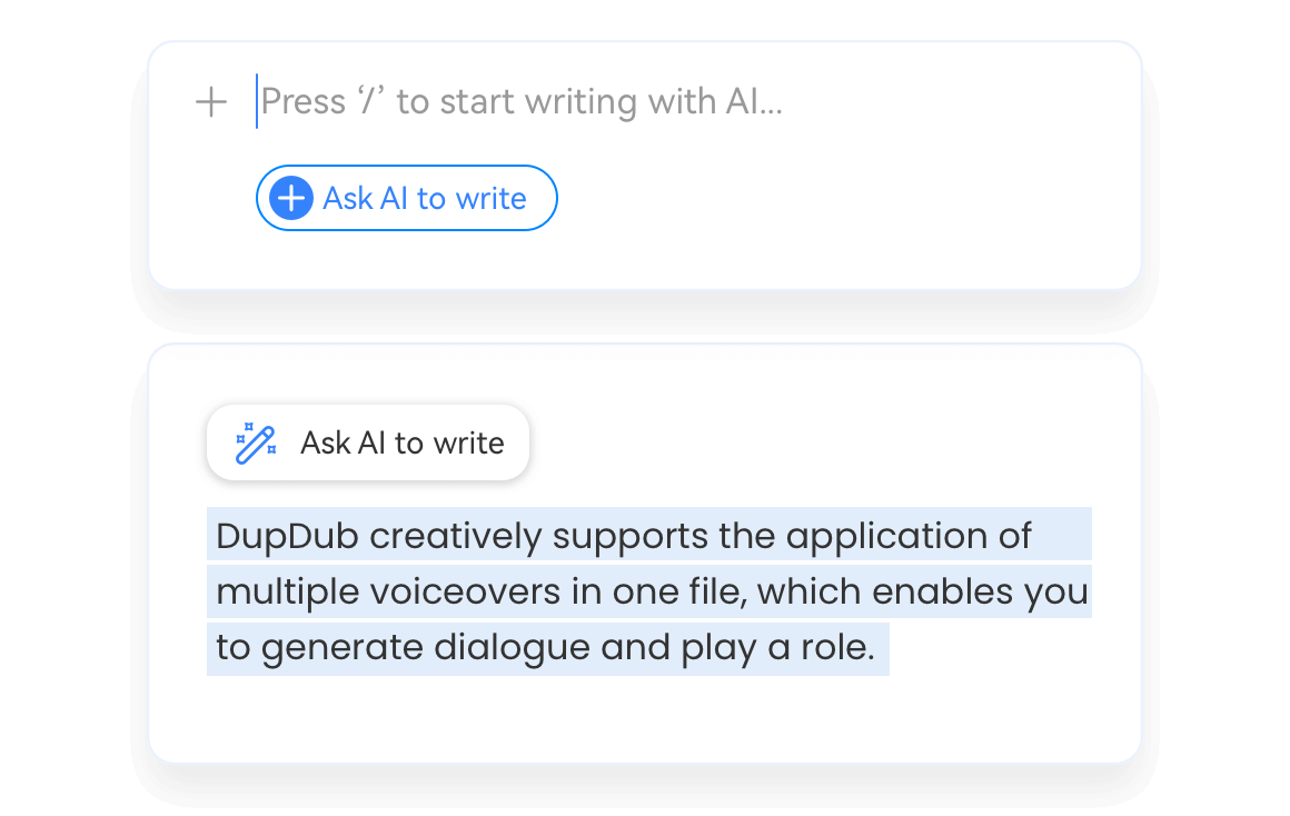 First step to work with DupDub AI