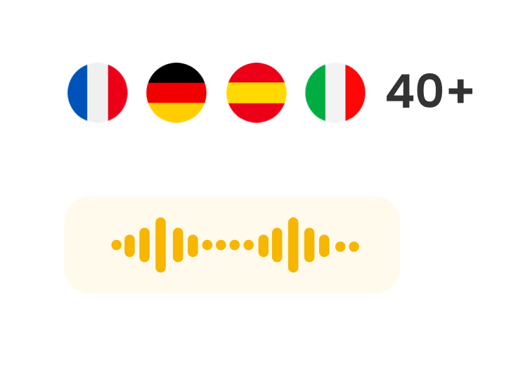 Create voiceover with Multiple Languages