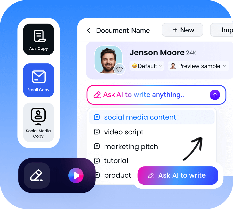 AI Writing tool for content creator